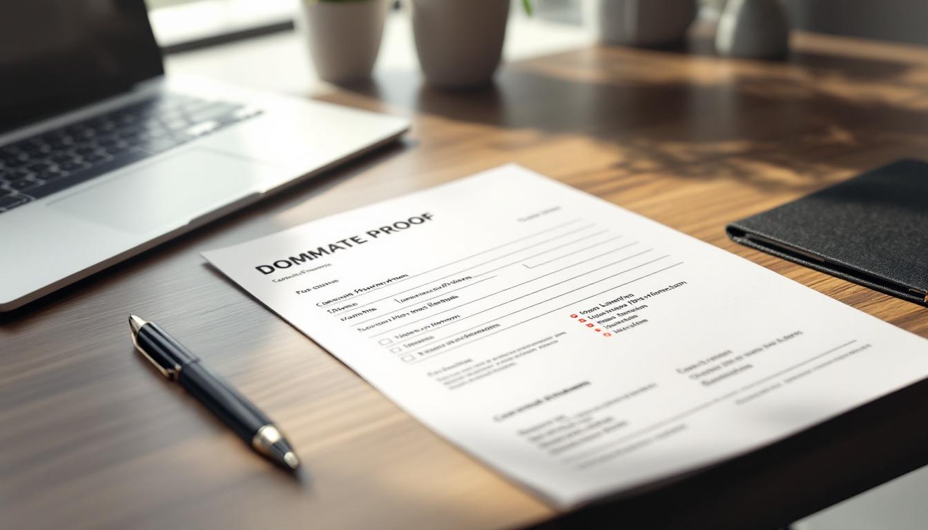 Justificatif de domicile exemple gratuit et personnalisable
